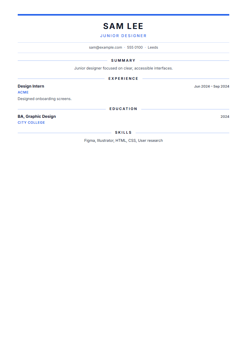 Executive resume template