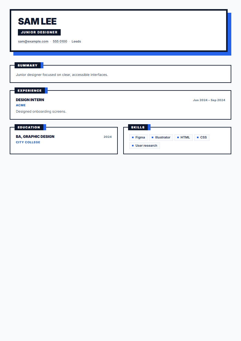 Geometric Creative resume template