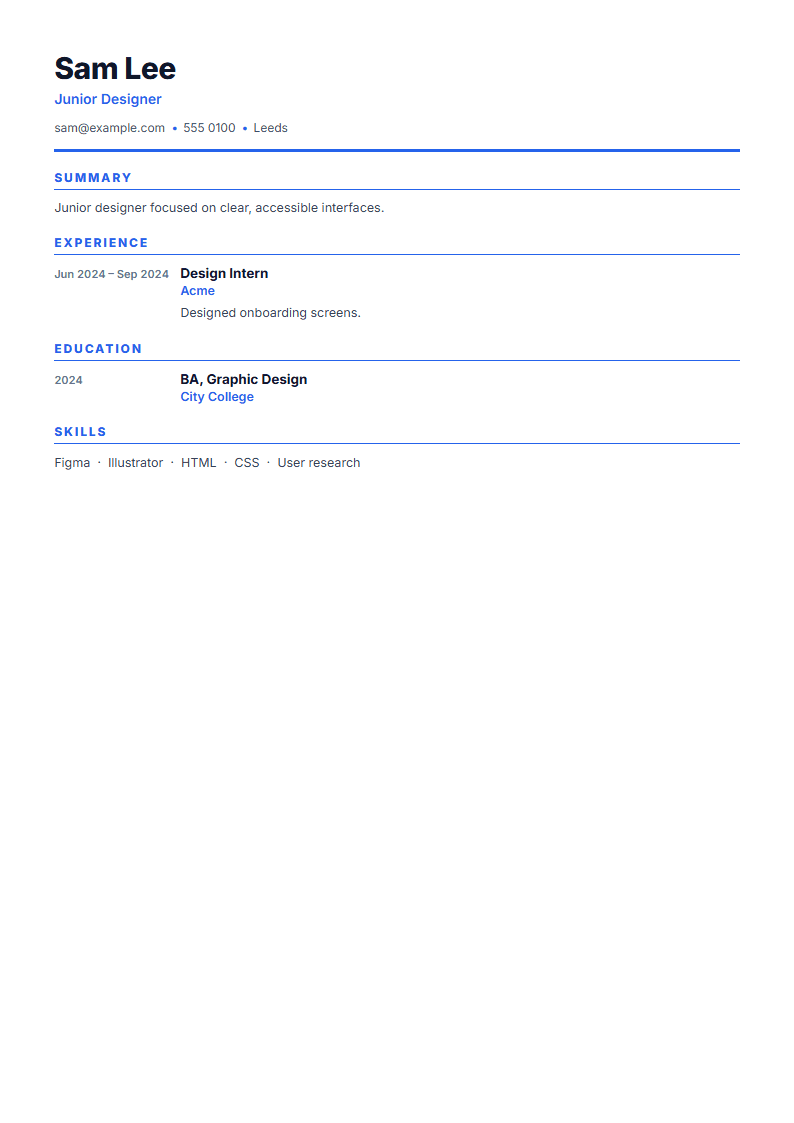 Modern ATS resume template