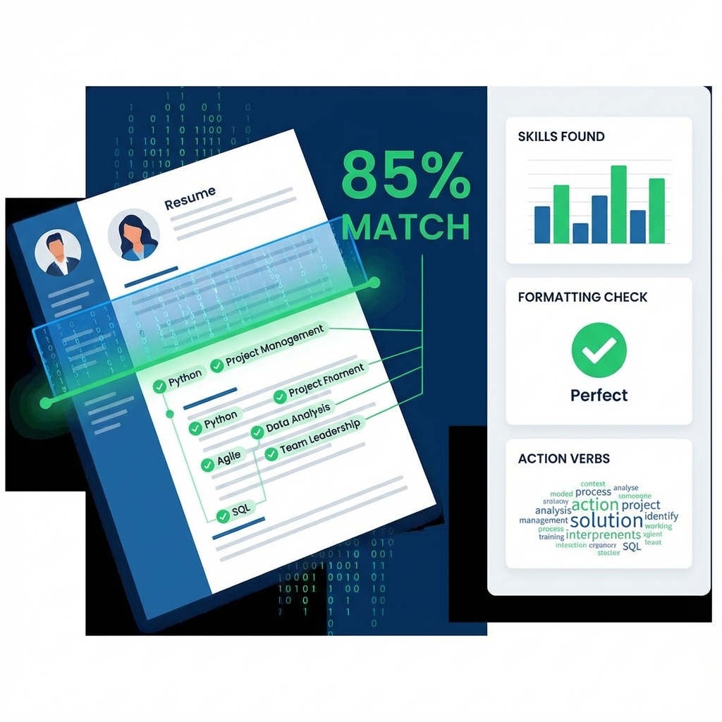 ATS Resume Checker Analysis and Keyword Match Preview